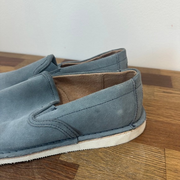 Polo Ralph Lauren‎ Mens Loafers 8 Blue Suede Slip On Preppy Summer Boat Shoe - Picture 2 of 12